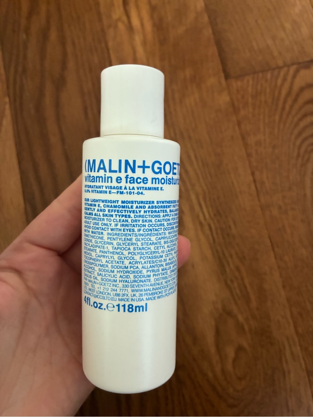 Malin + Goetz Vitamin E face Moisturizer 4oz